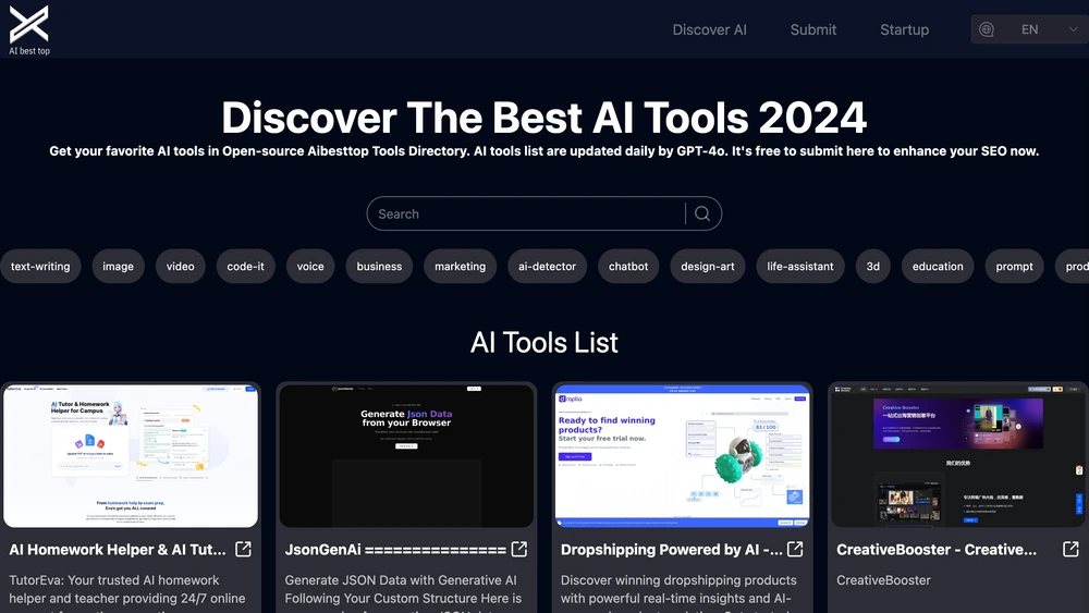Discover the best AI tools 2024