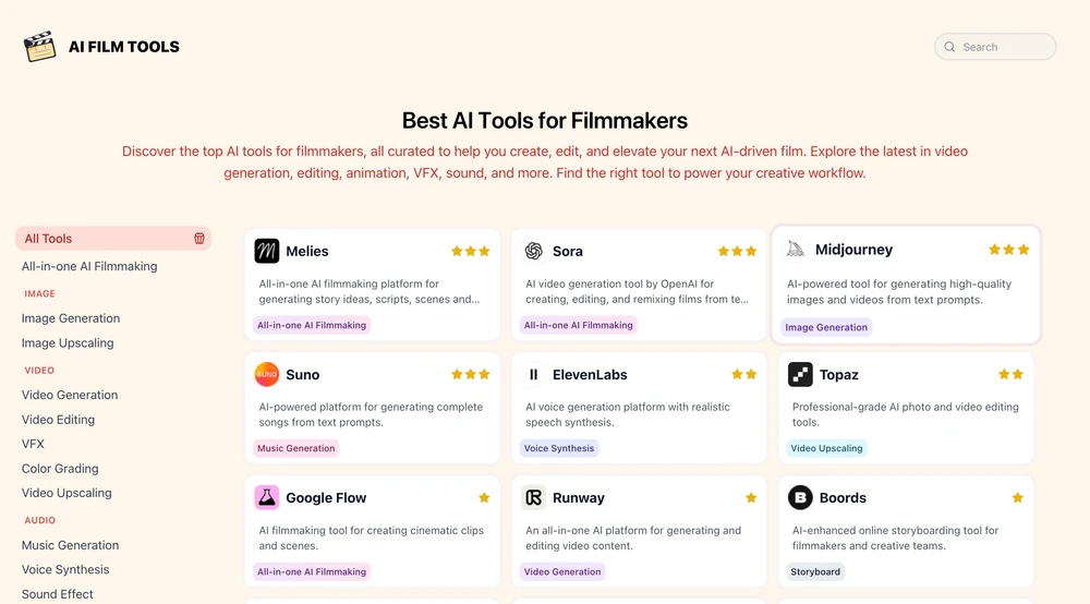 Best AI tools for filmmaking
