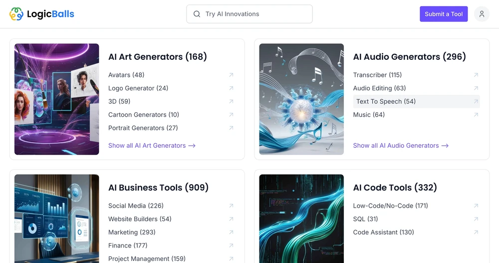 A comprehensive directory of AI tools designed to revolutionize the way you work