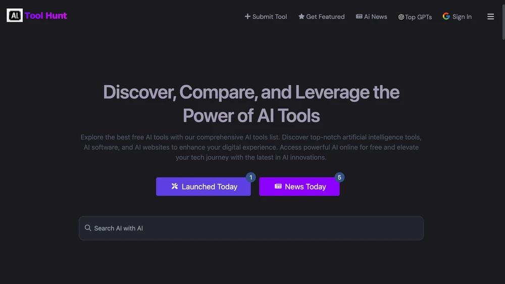 Discover, compare, and leverage the power of AI tools