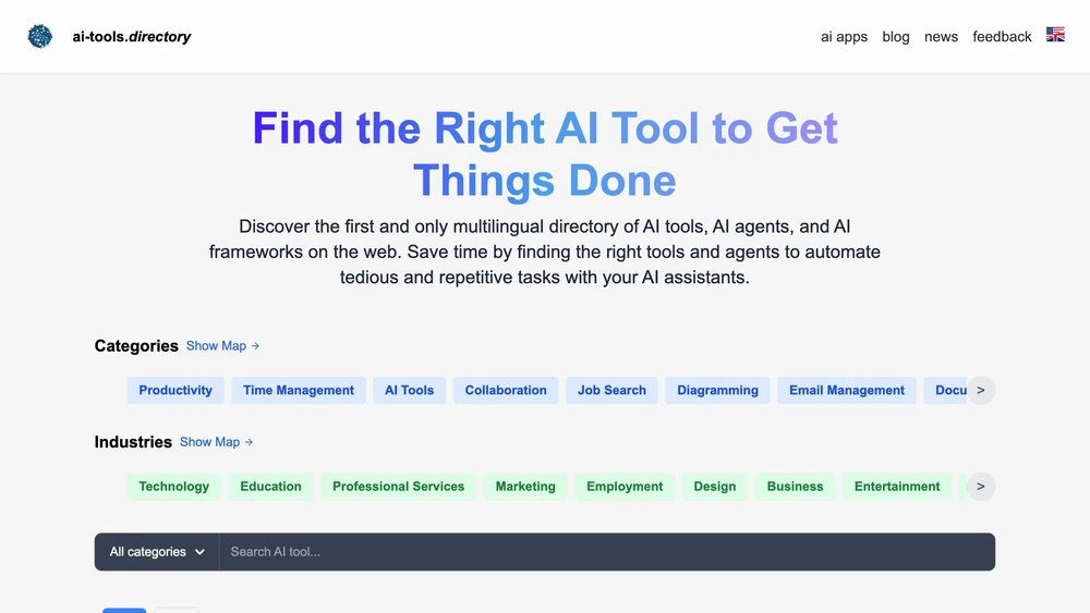 A directory of AI tools curated by AI itself