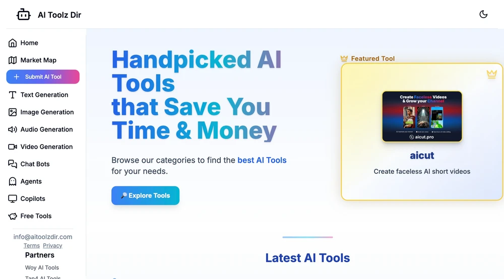 Handpicked AI tools that save you time & money