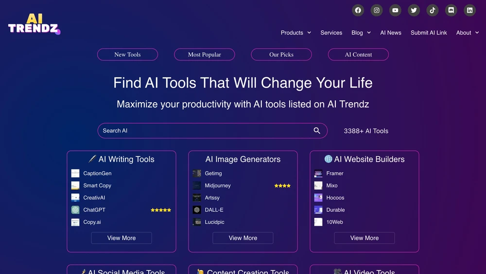 Find AI tools that will change your life