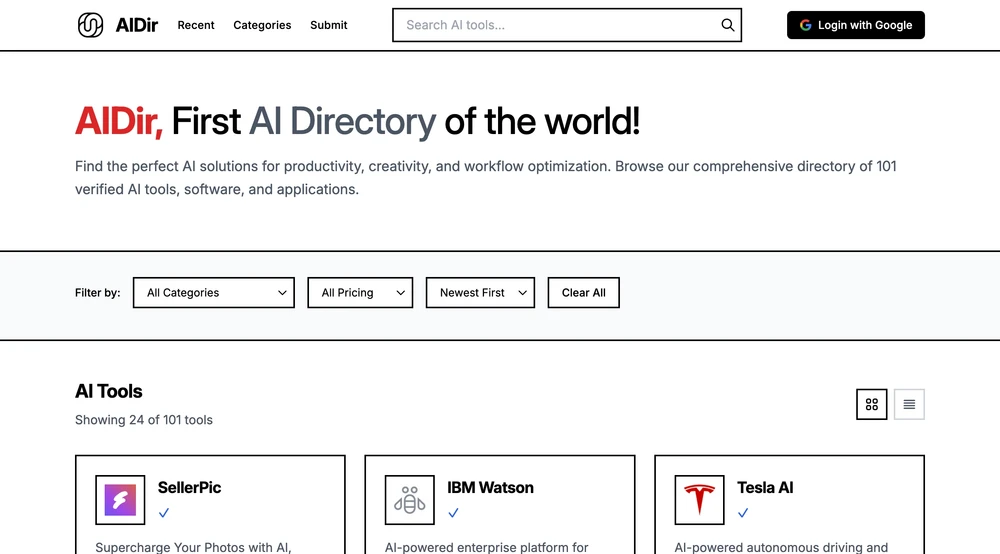 First AI directory, since 2022