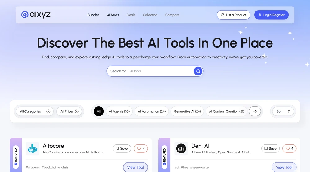 Discover the best AI tools in one place