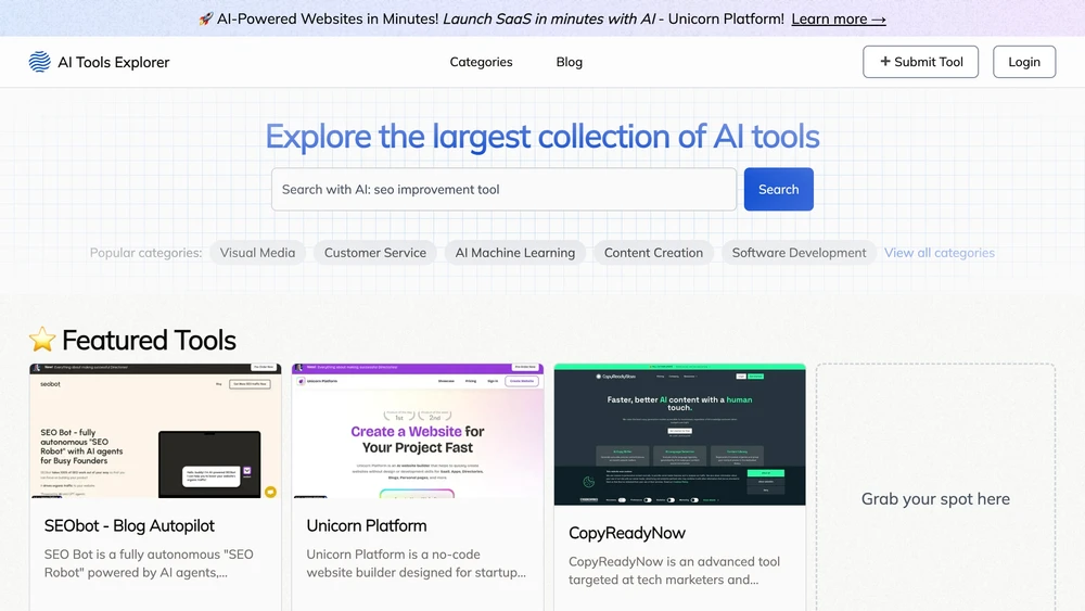 Explore the largest collection of AI tools