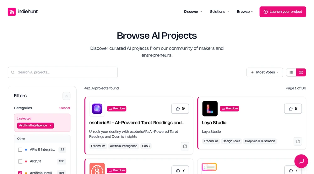 Join the AI-powered launch platform featuring weekly launches