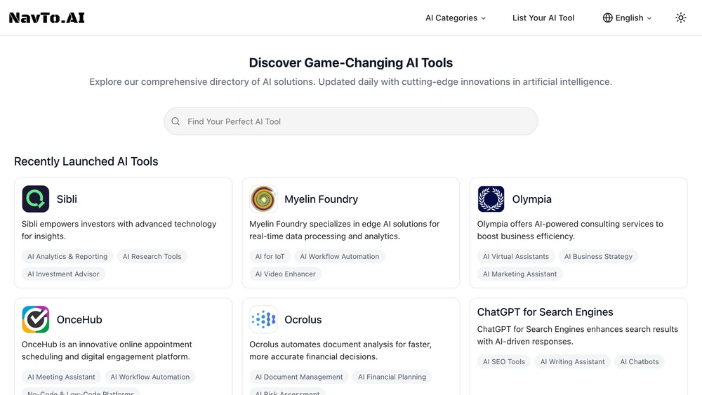 AI tool discovery platform