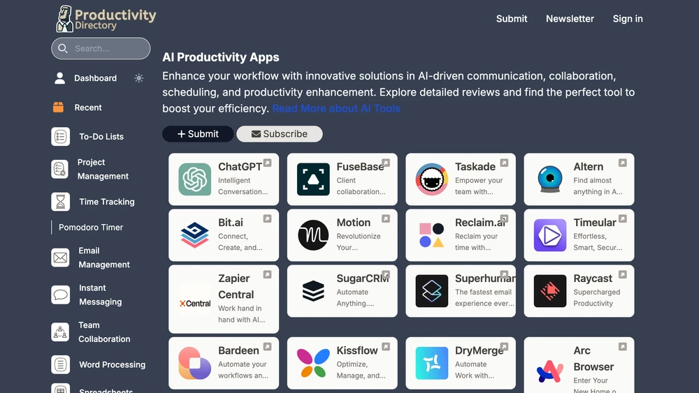 A curated productivity directory