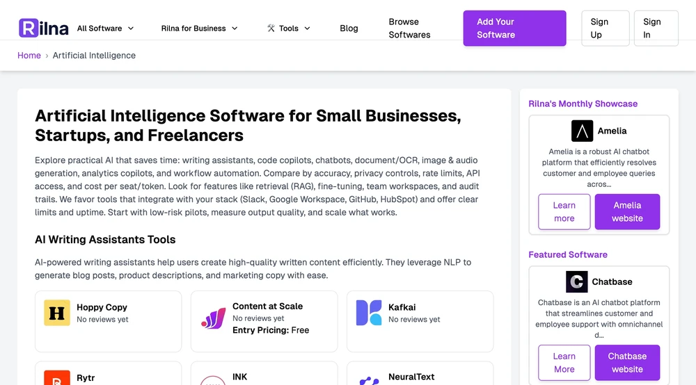 The software listing platform for SME and Independent