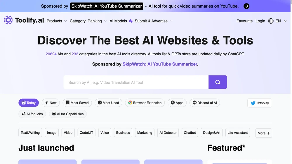 Discover the best AI websites & tools