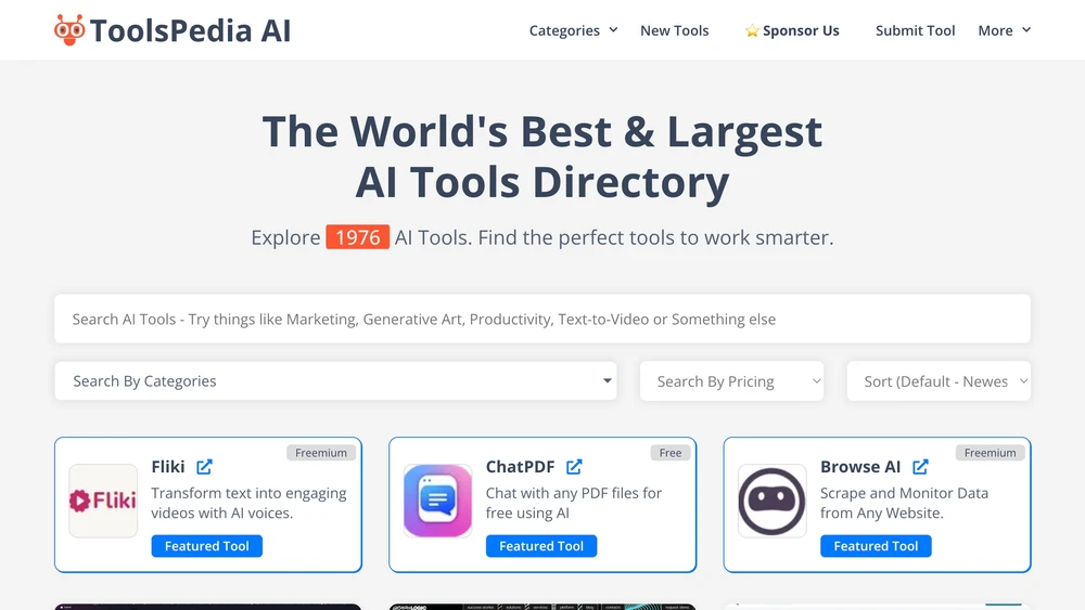 The world's best & largest AI tools directory